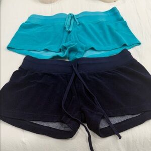 Women's Athletic Shorts - Blue and Black
